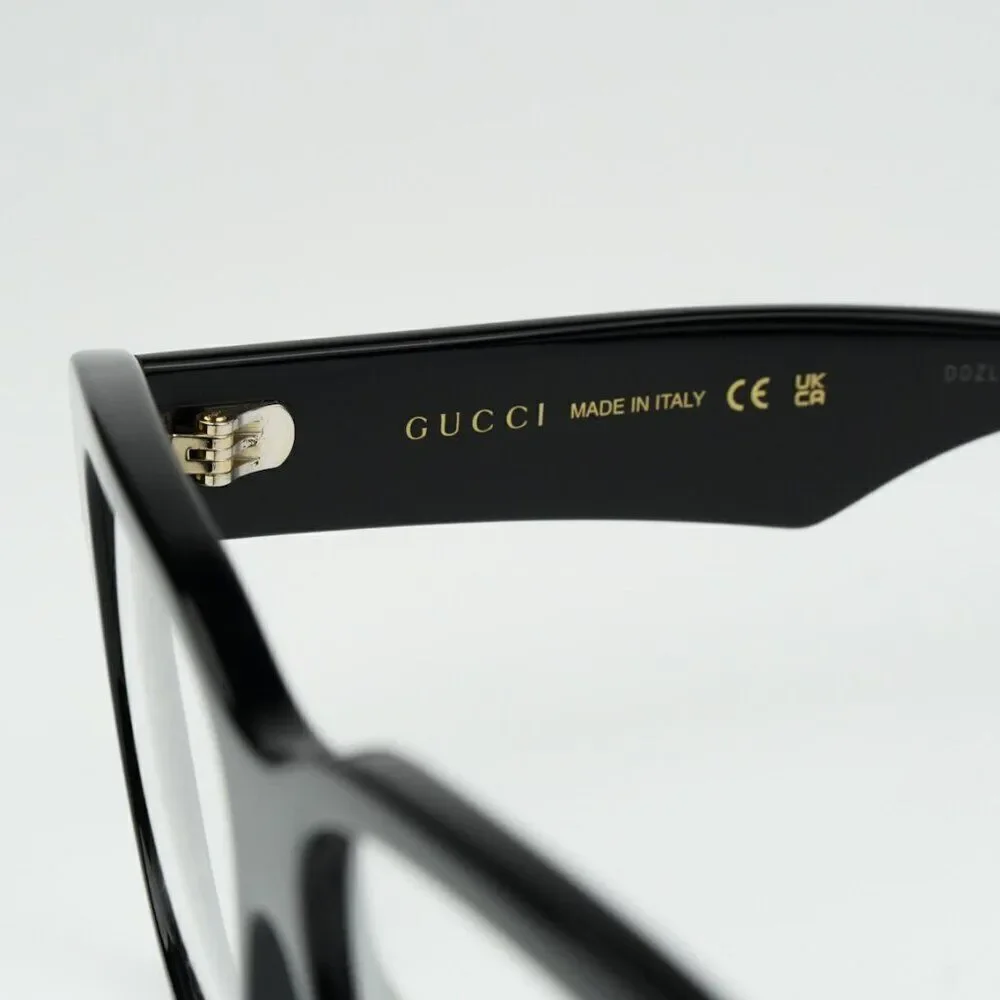NEW Gucci GG1428O 004 Black Square Men Eyeglasses GG 1428O